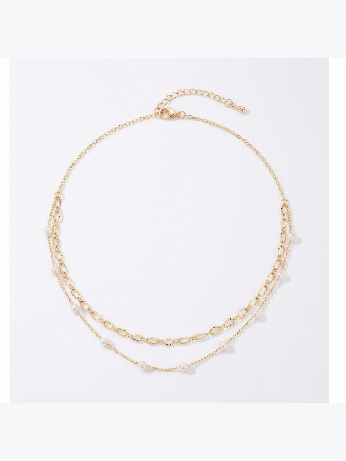 Collar doble con perlas de río · libre de níquel | Buono Joyas