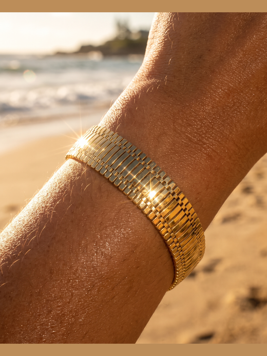 Pulsera tejido serpiente plana