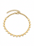 Pulsera Corazones Dorada