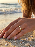 Anillo Enchapado Oro 18K Infinito con Brillo