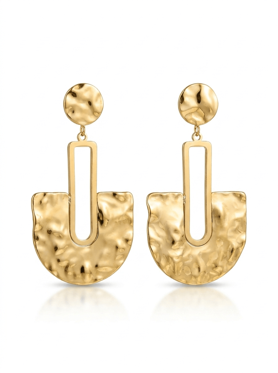 Aretes Geométricos Dorados