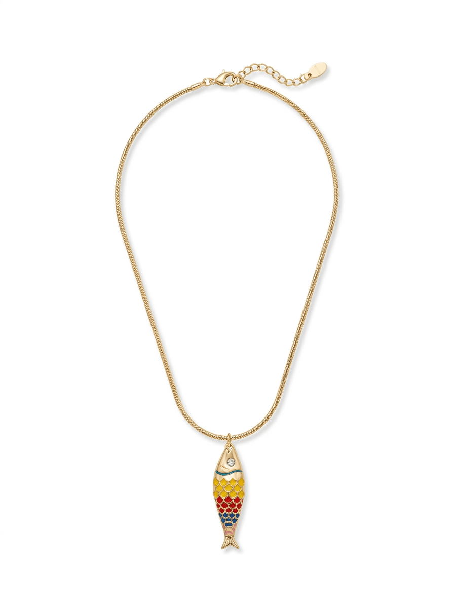 Collar Pez Esmaltado Multicolor