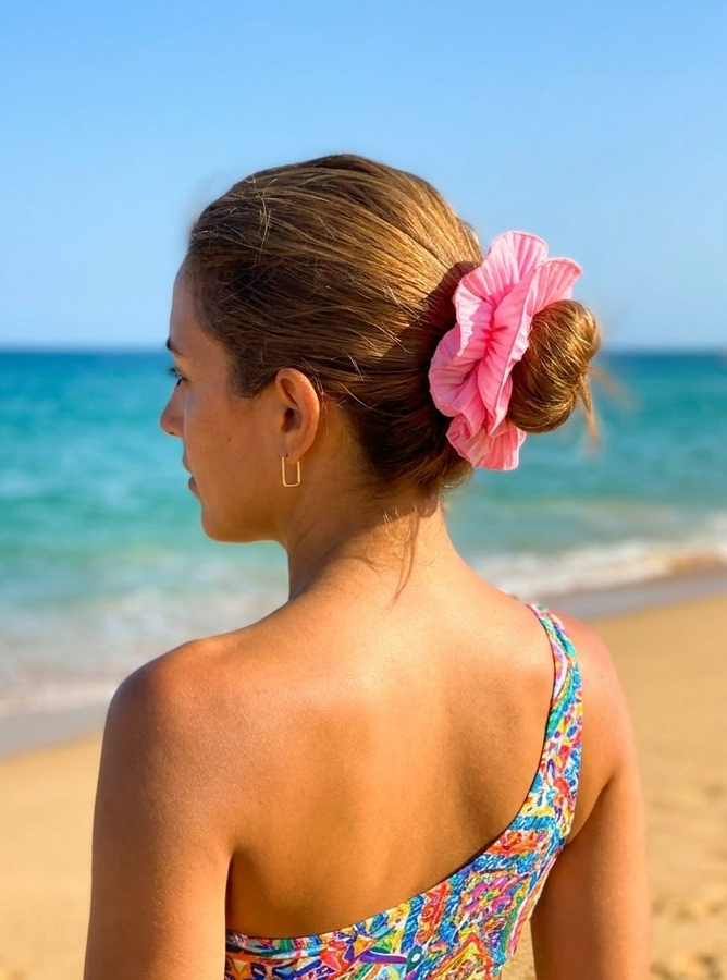 Colet Plisado Rosa