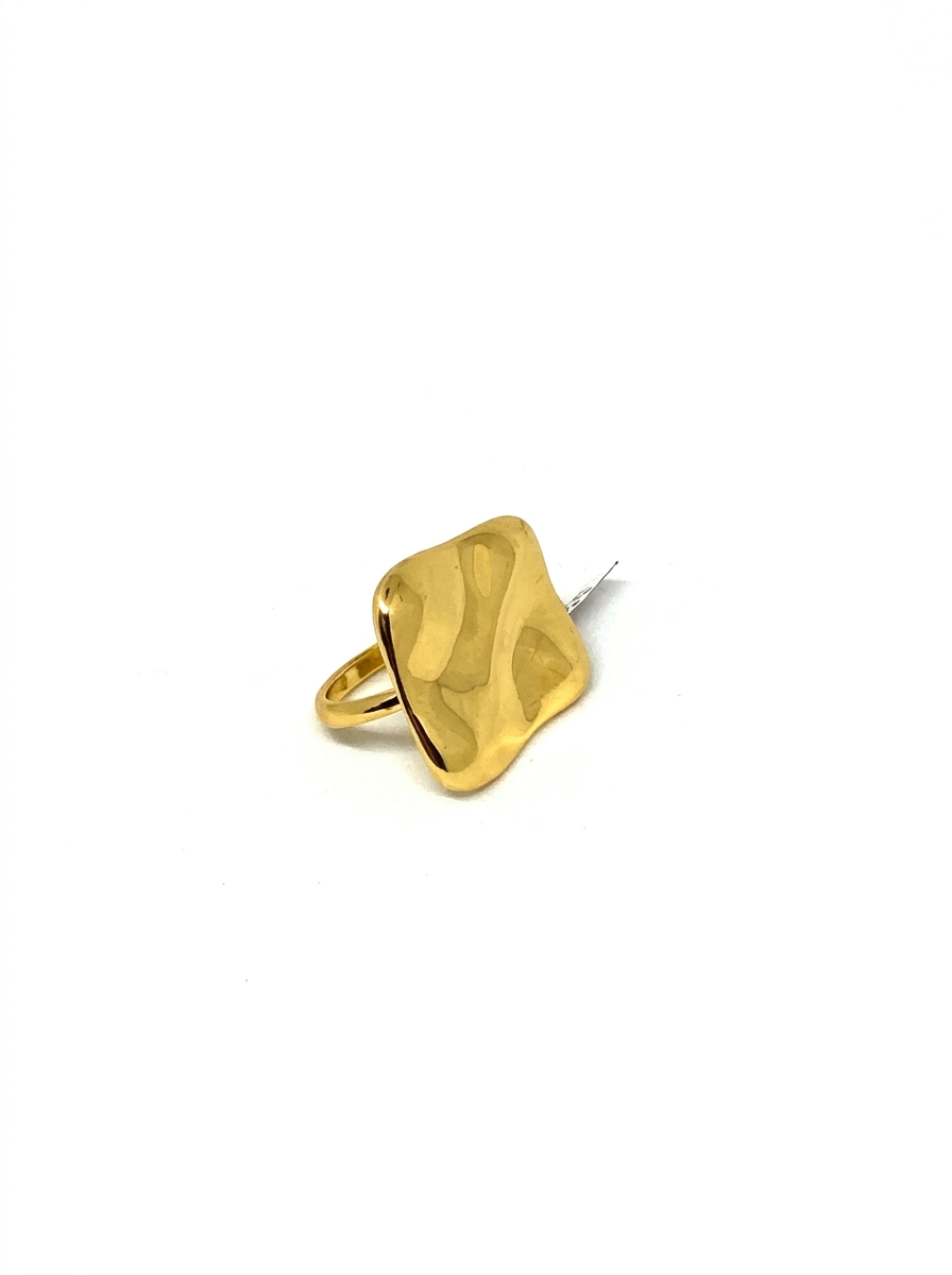 Anillo Enchapado Oro 18K Cuadro
