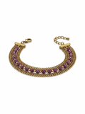 Pulsera Jaiupur Morado Profundo Bronce