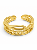 Anillo doble linea ajustable