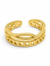 Anillo doble linea ajustable