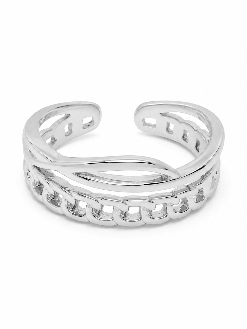 Anillo doble linea ajustable