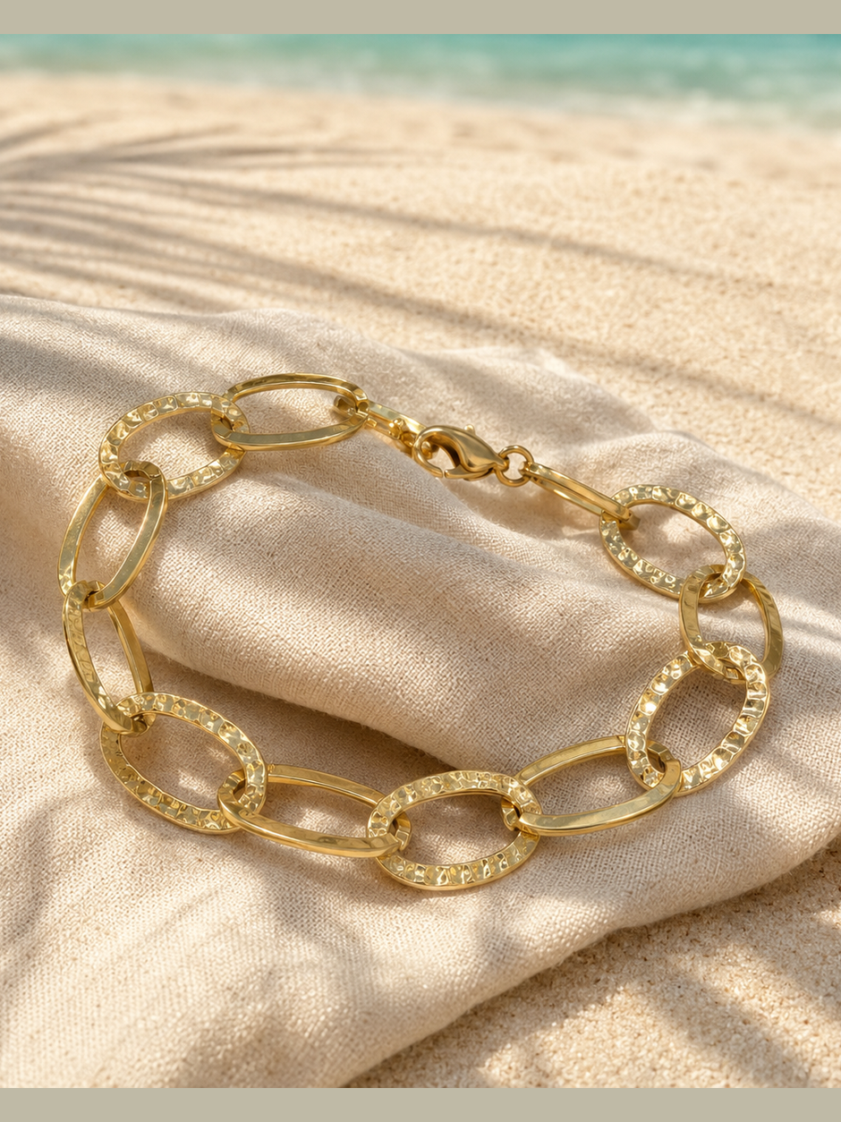 Pulsera eslabones ovalados tamaño grande
