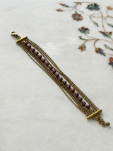 Pulsera Jaiupur Morado Profundo Bronce