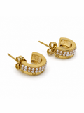 Aros Mini Huggie Perlas Dorados