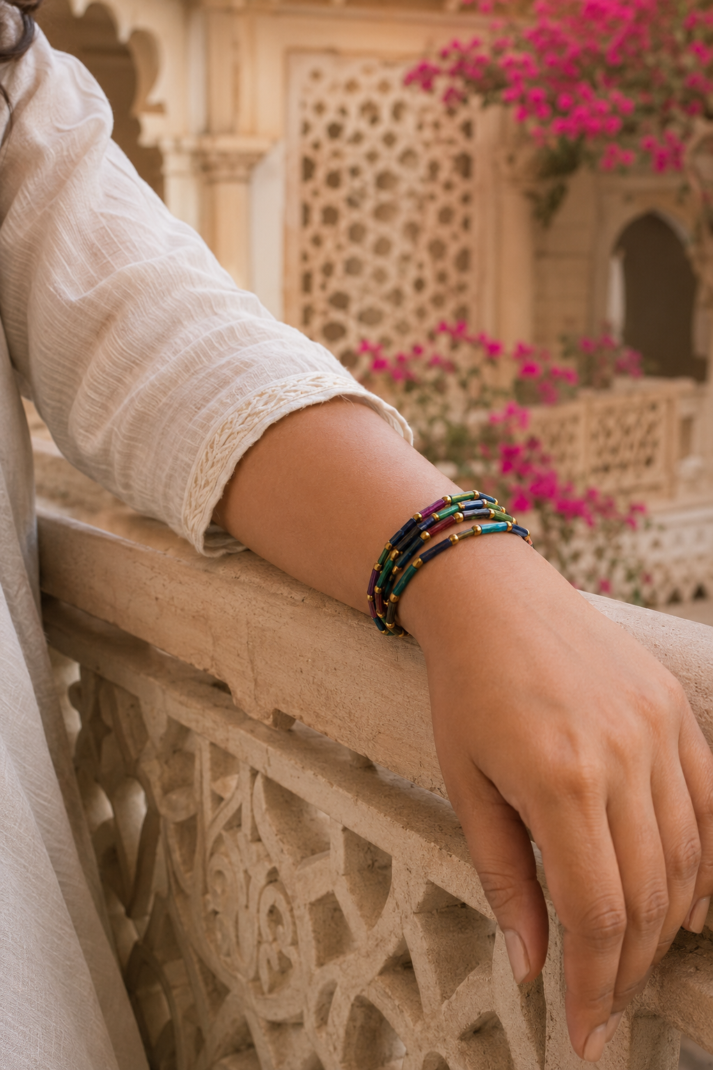 Pulsera Holi Bronce Artesanal India