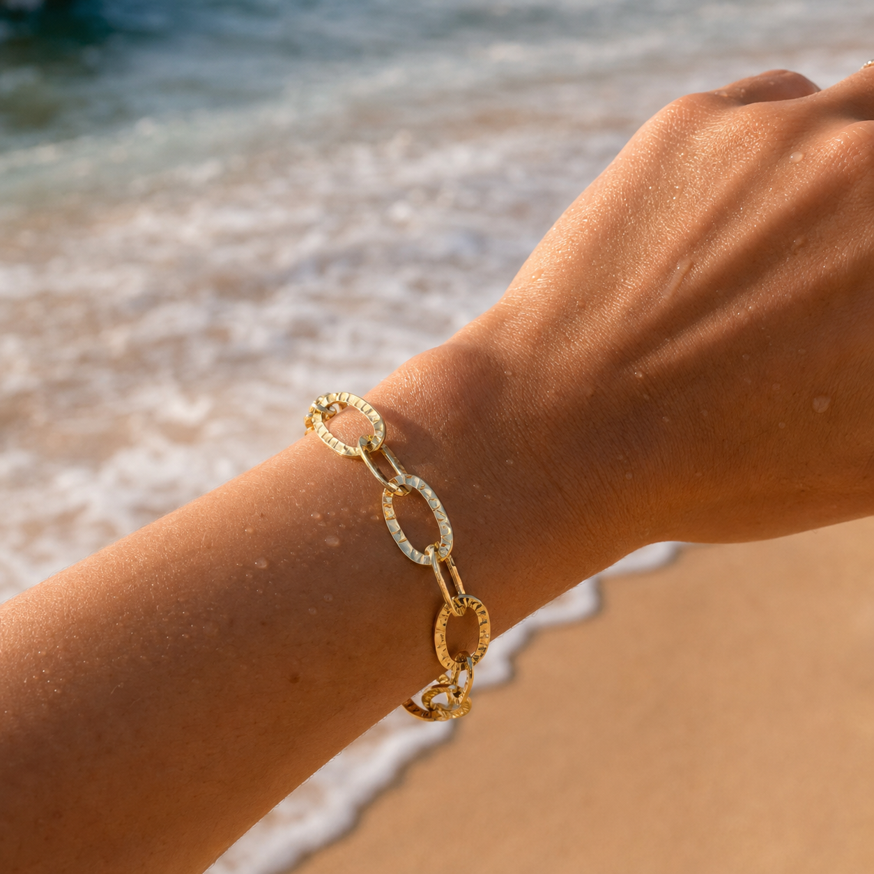 Pulsera eslabones ovalados tamaño grande