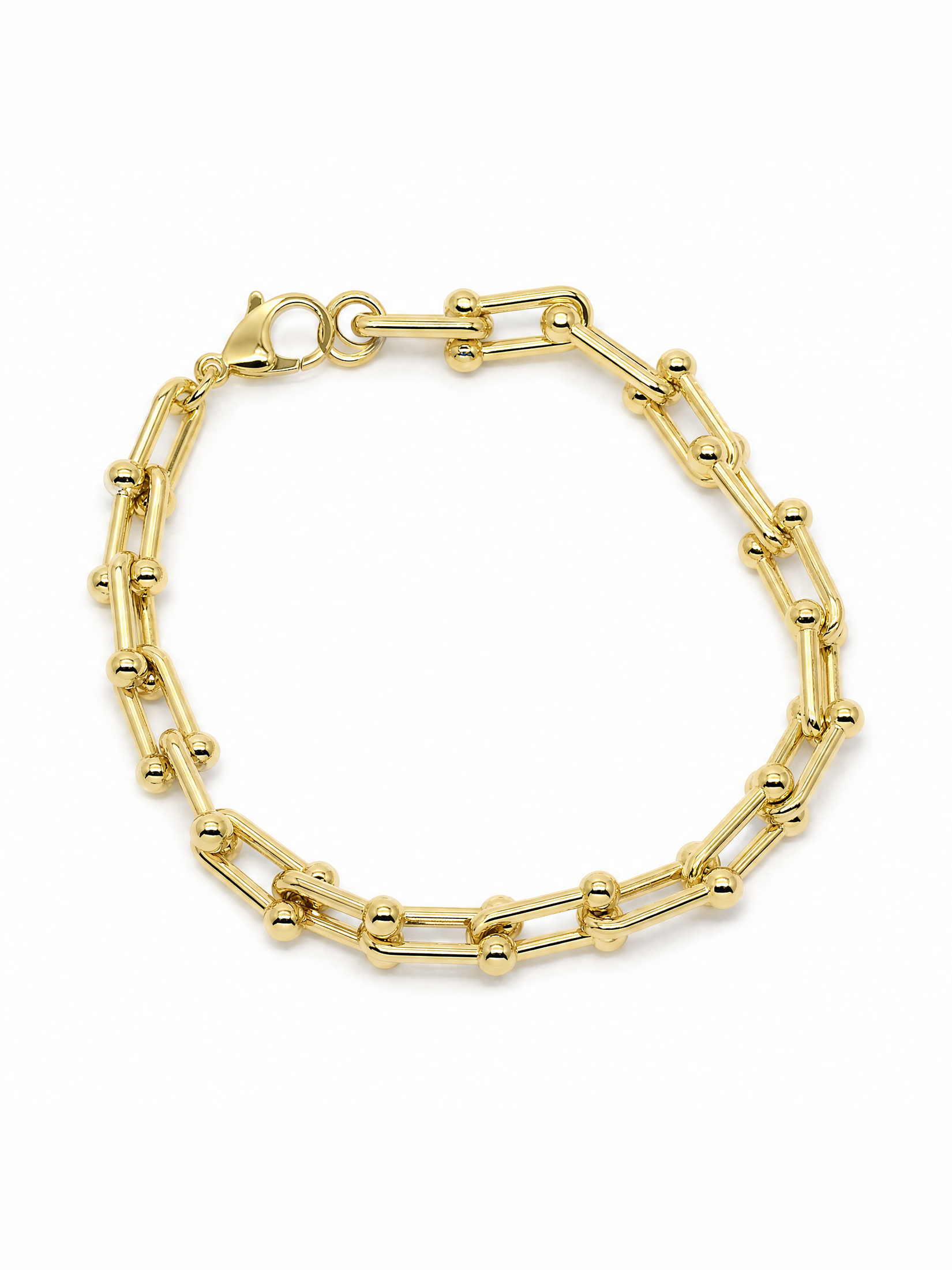 Pulsera eslabones entrelazados con nudos · libre de níquel | Buono Joyas