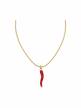 Collar amuleto ají rojo