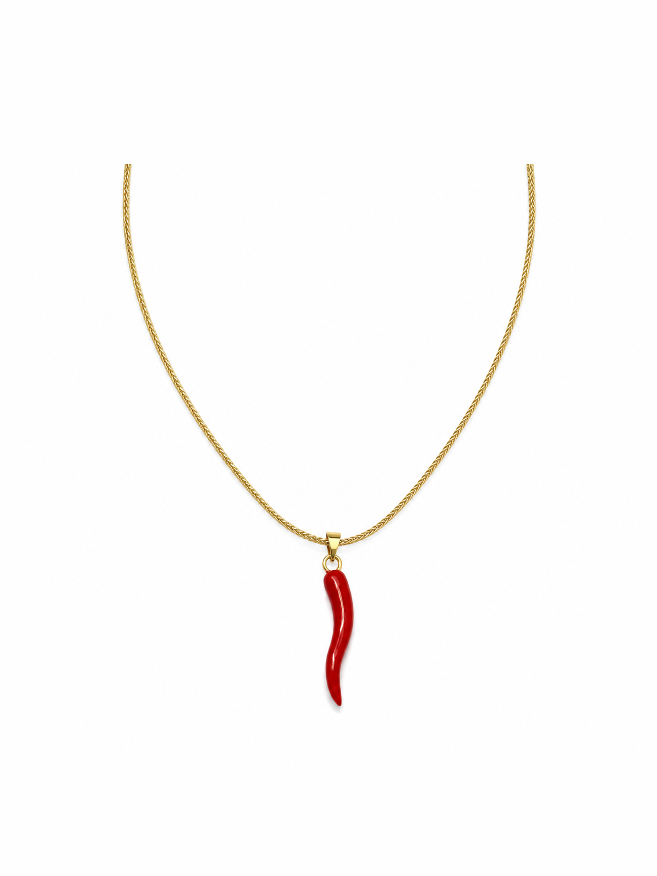 Collar amuleto ají rojo