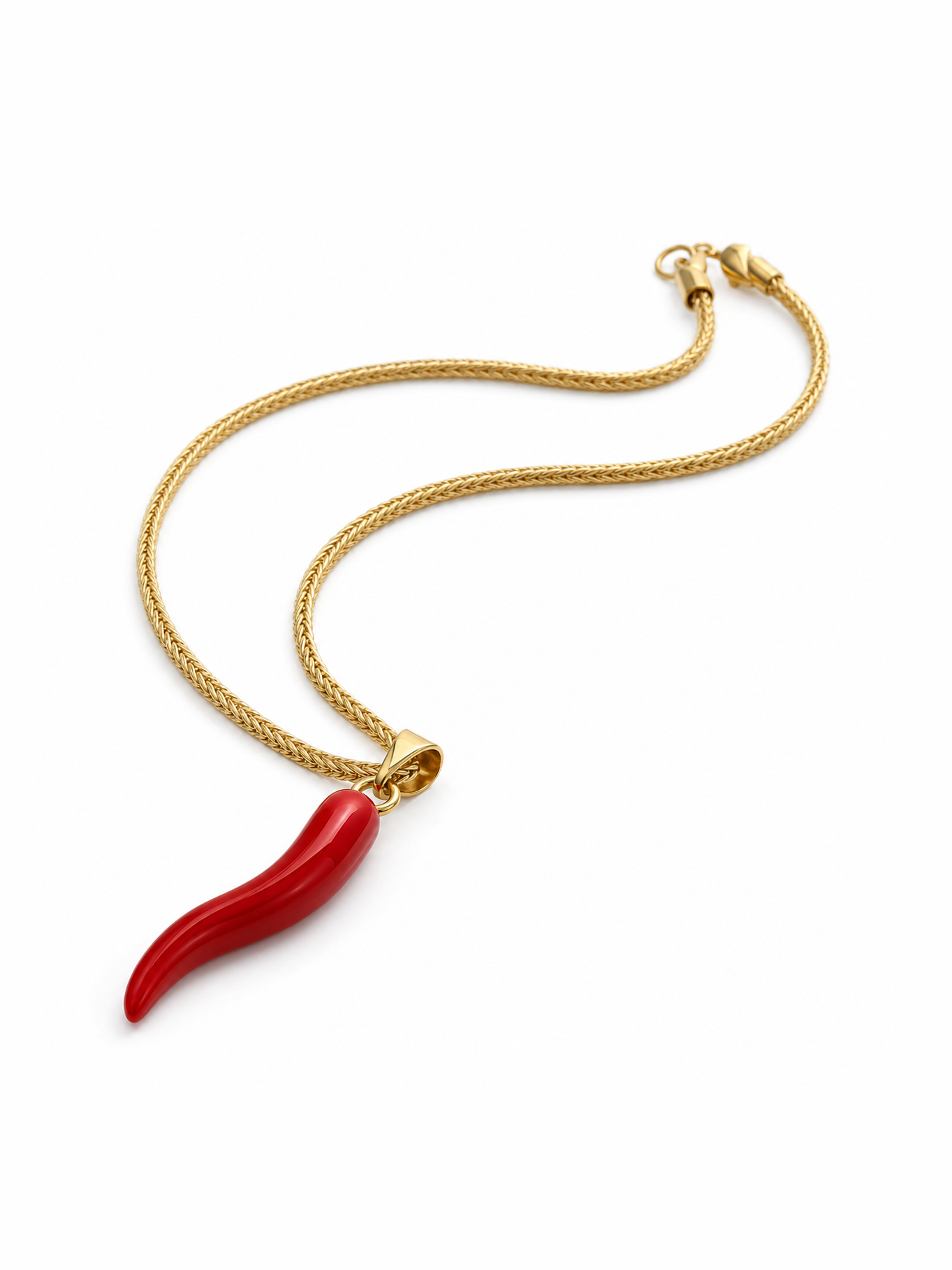 Collar amuleto ají rojo