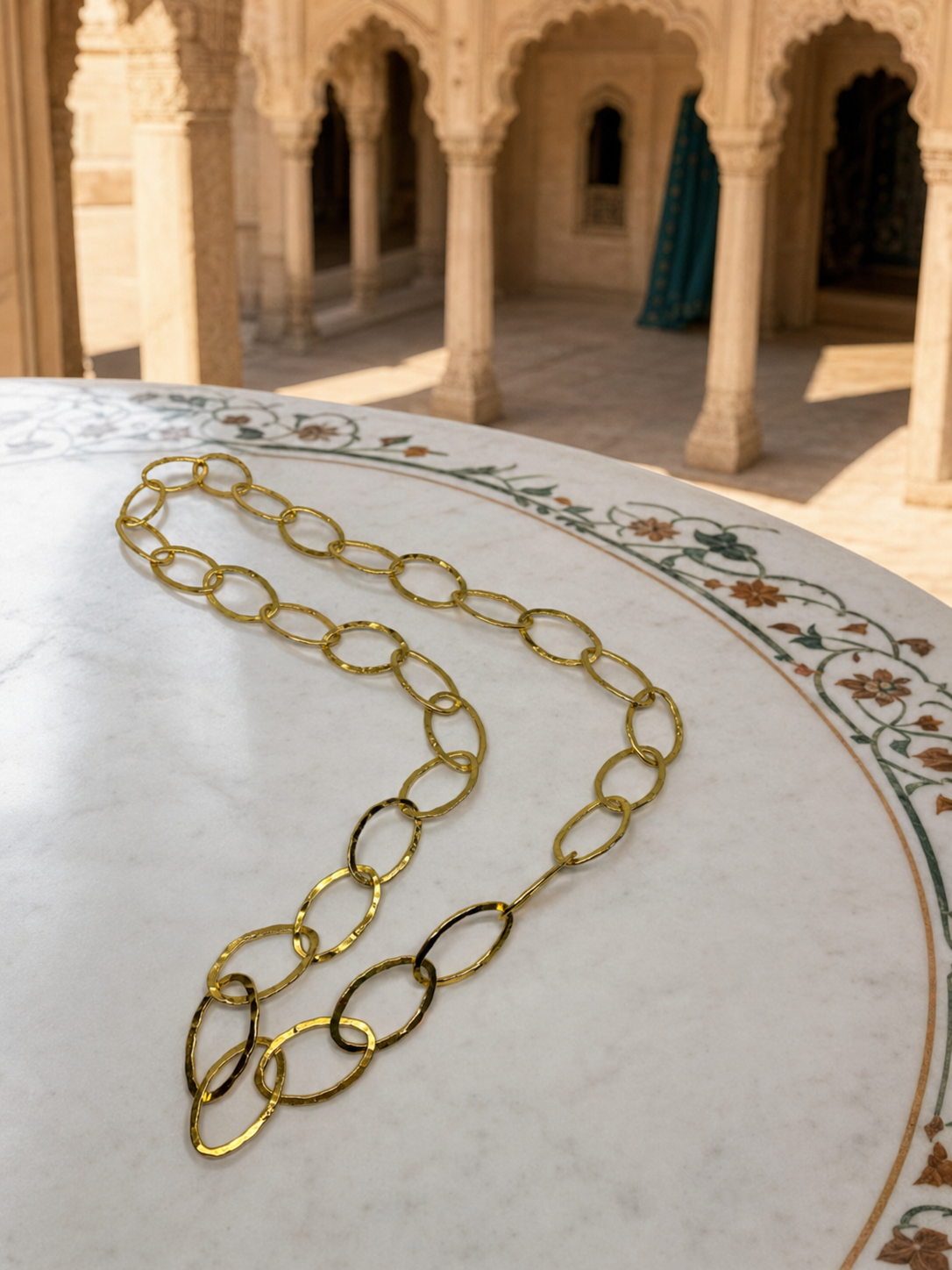 Collar Eslabones Grandes Jaipur Bronce