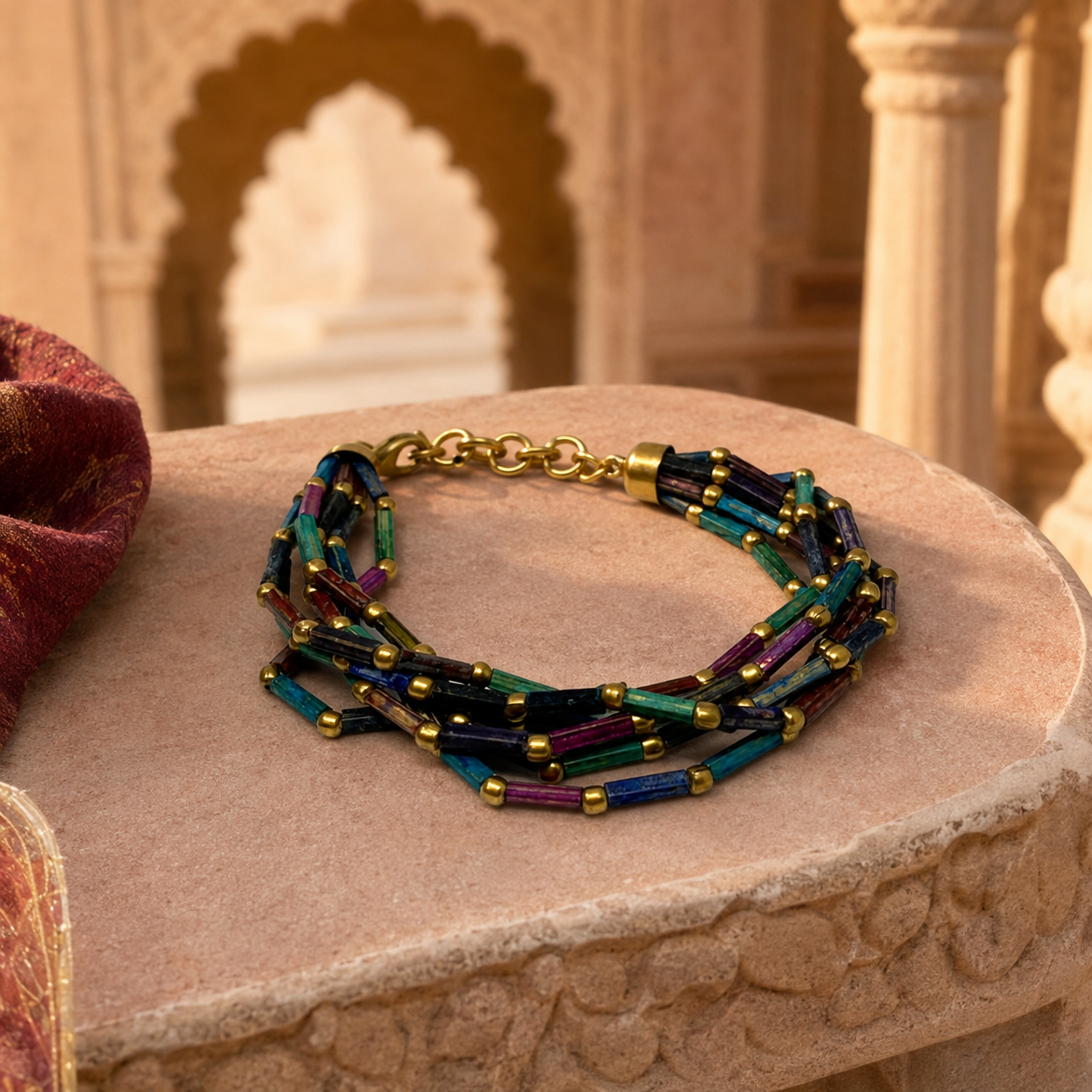 Pulsera Holi Bronce Artesanal India