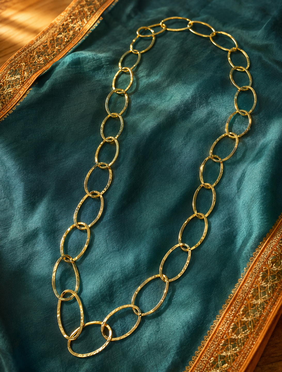 Collar Eslabones Grandes Jaipur Bronce