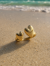 Anillo corazones frontales ajustable
