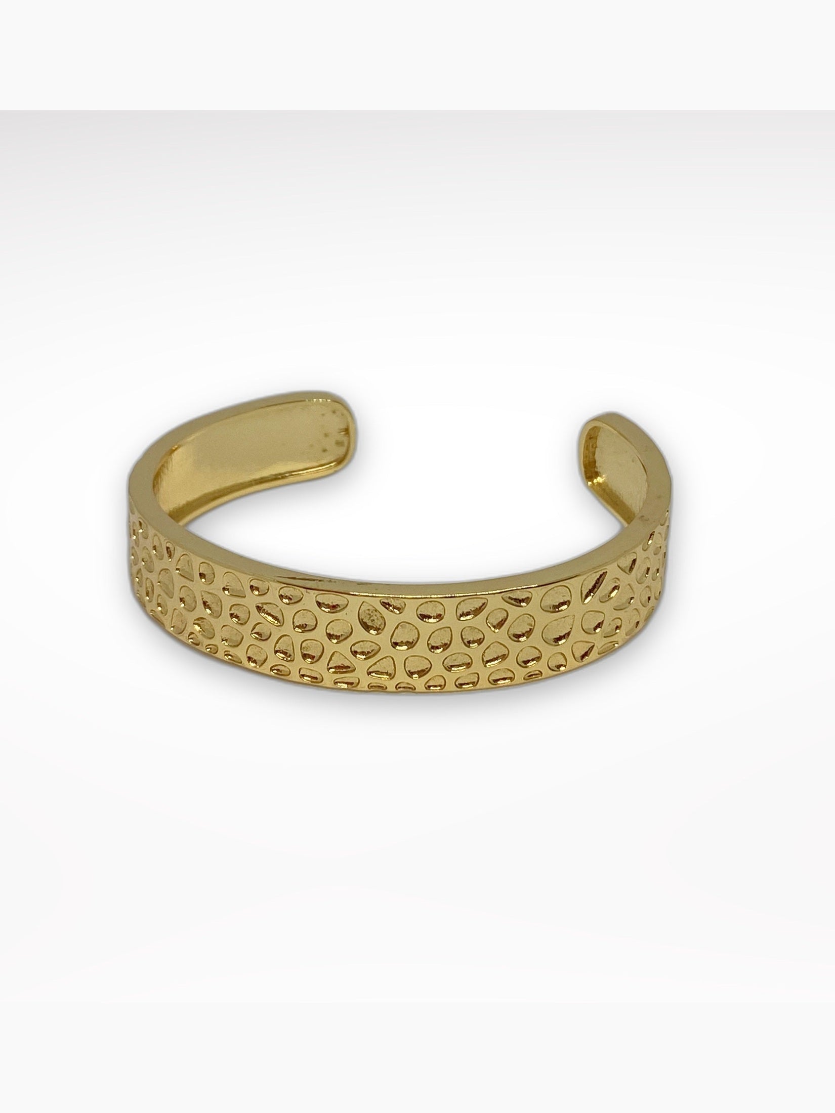 Esclava Áurea · enchape brasileño 18k con patrón orgánico · foto estudio | Buono Joyas
