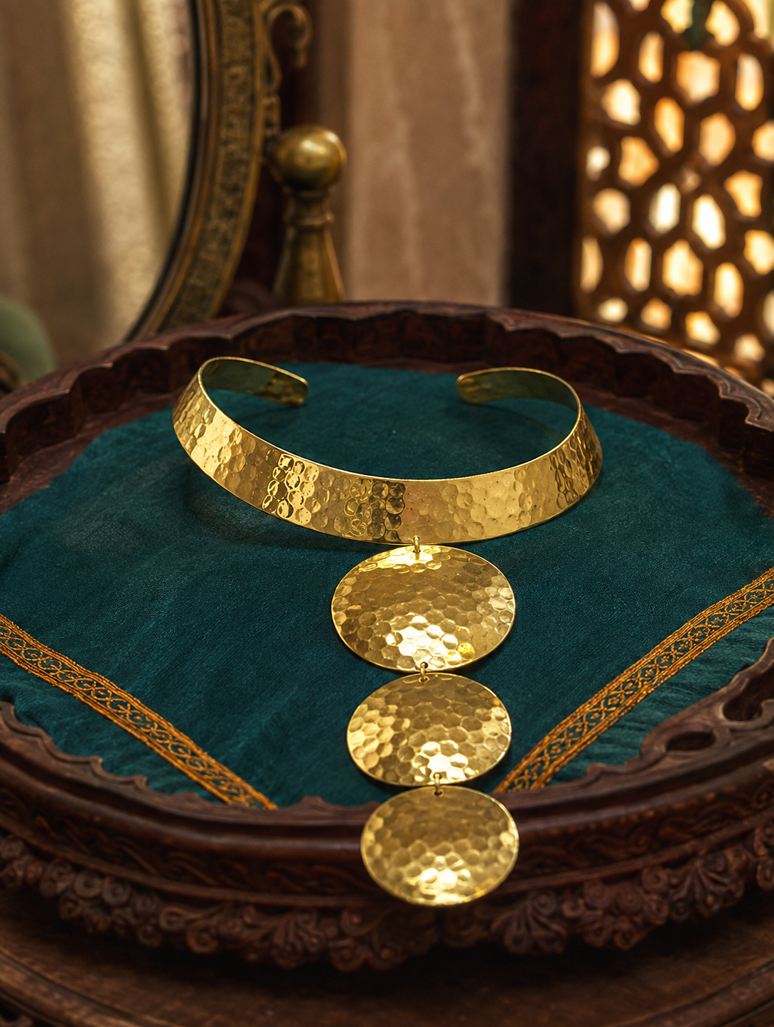 Collar Gargantilla Jaipur Bronce Martillado