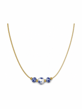 Collar Cerámica Flor Azul