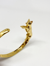 Brazalete oro cabeza de animal