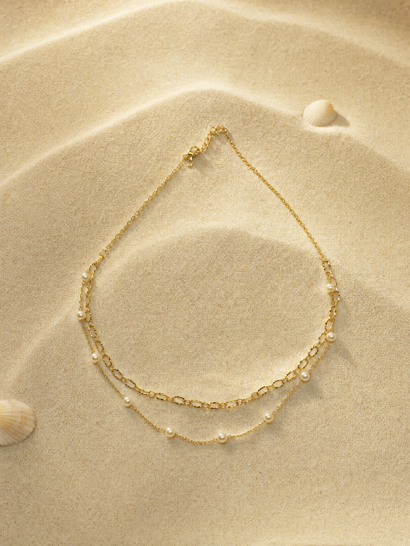 Collar doble con perlas de río · foto 3 · Buono Joyas