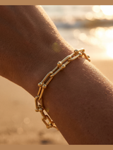 pulsera eslabones con nudos - Buono Joyas