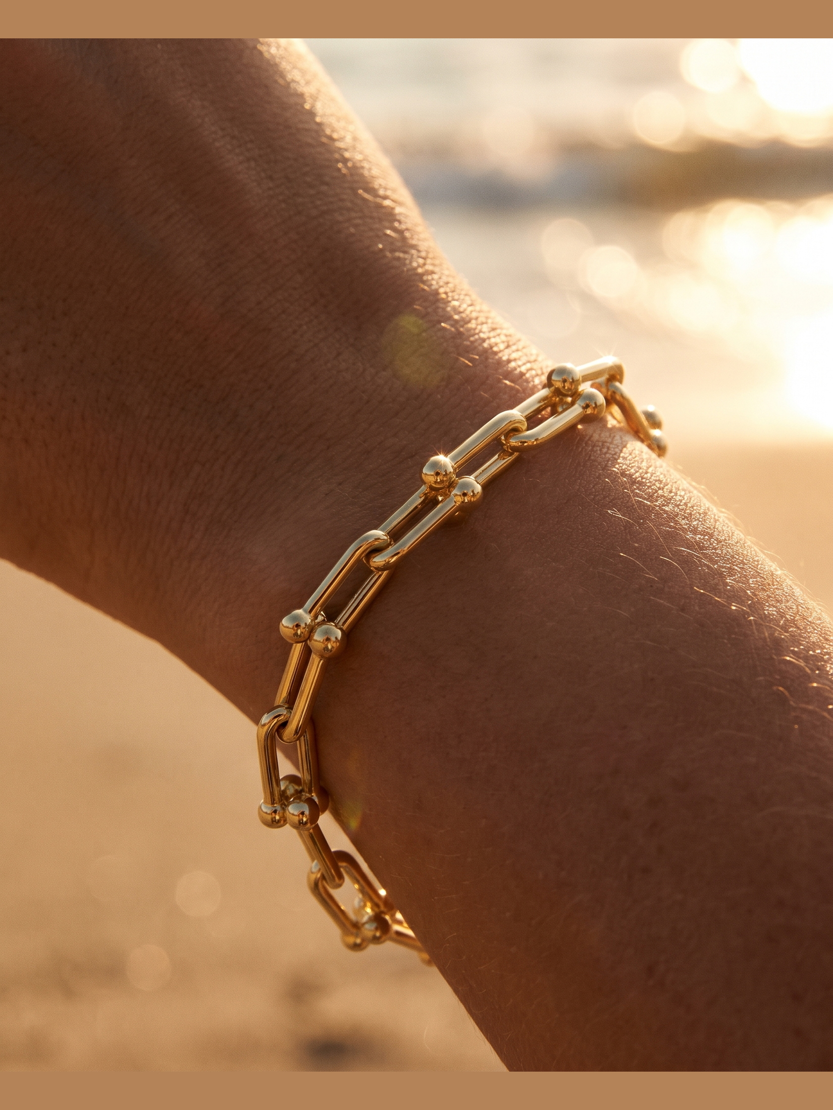pulsera eslabones con nudos - Buono Joyas