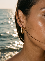 argollas ovaladas con circones - Buono Joyas