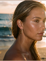 argollas ovaladas con circones - Buono Joyas