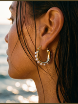 argollas con perlas - Buono Joyas