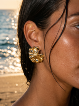 aros hoja vintage - Buono Joyas