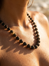 collar con piedra volcanica - Buono Joyas