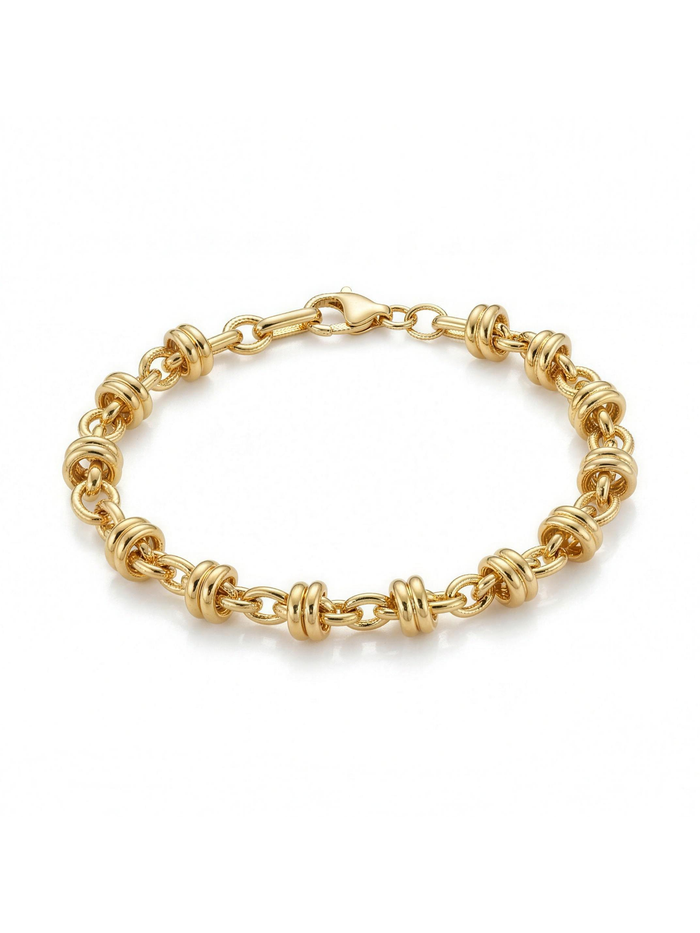 Pulsera tipo Tiffany, cadena de nudos oro 18k, estudio