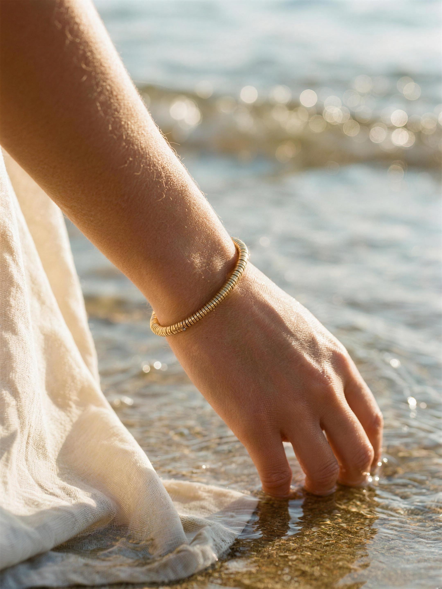 Pulsera mostacilla dor