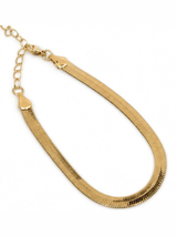 Pulsera herringbone dorada · estudio | Buono Joyas