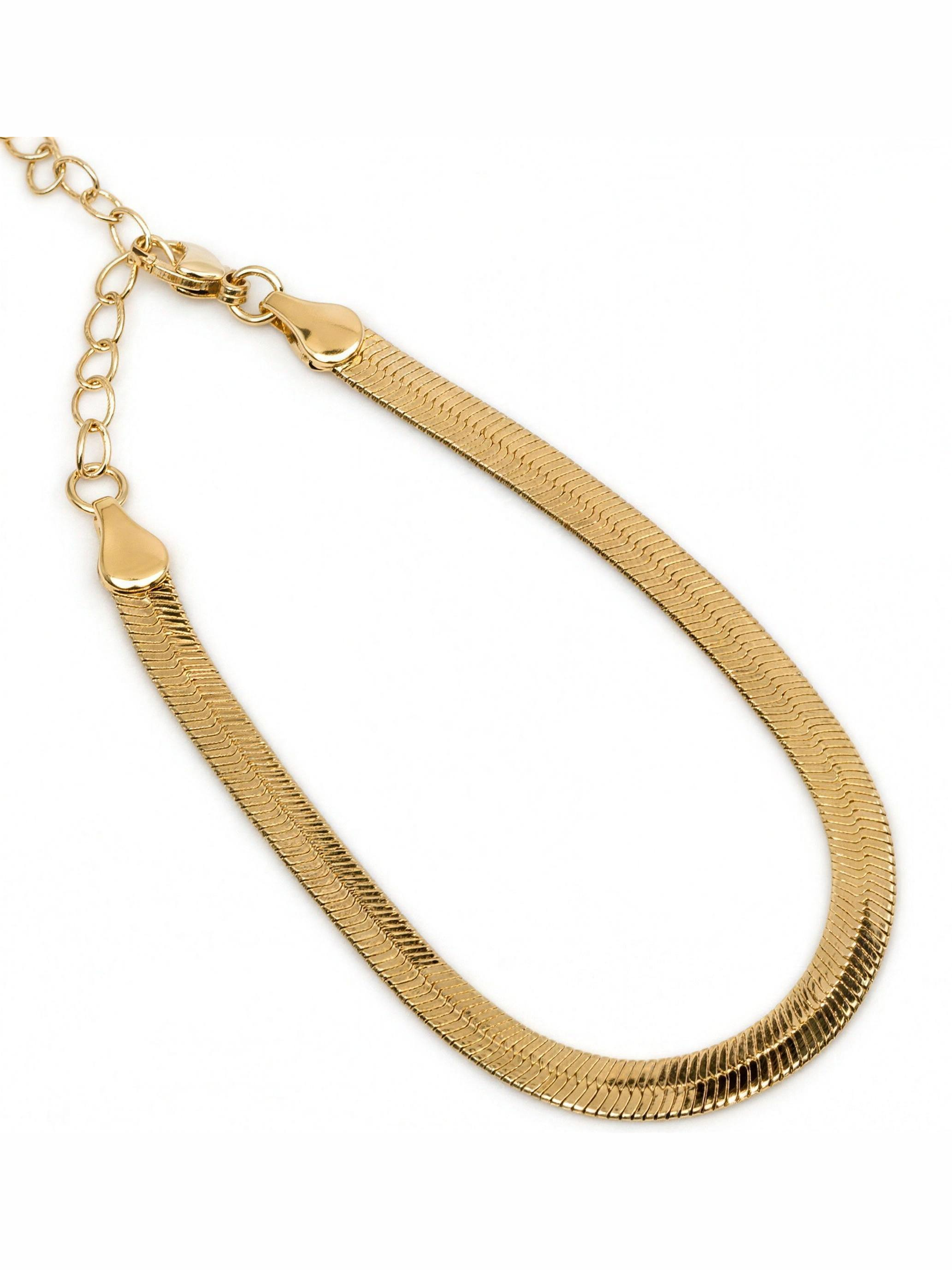 Pulsera herringbone dorada · estudio | Buono Joyas