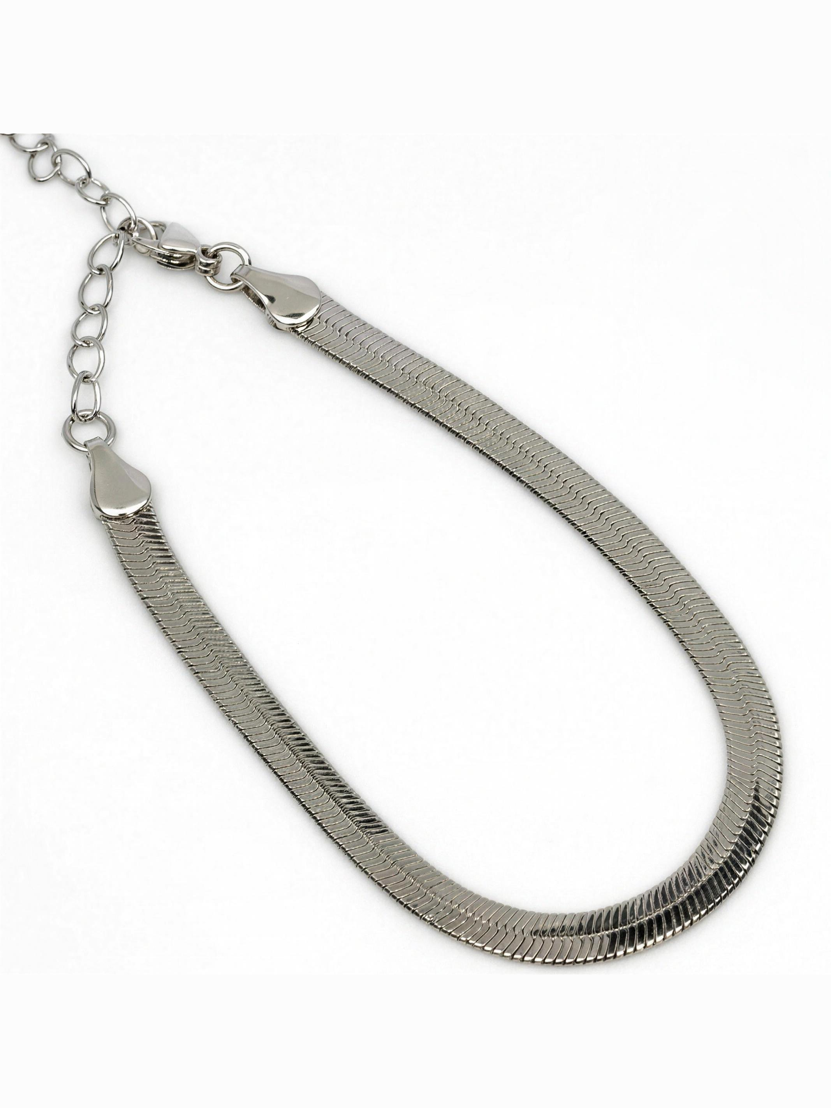 Pulsera herringbone plateada · estudio | Buono Joyas