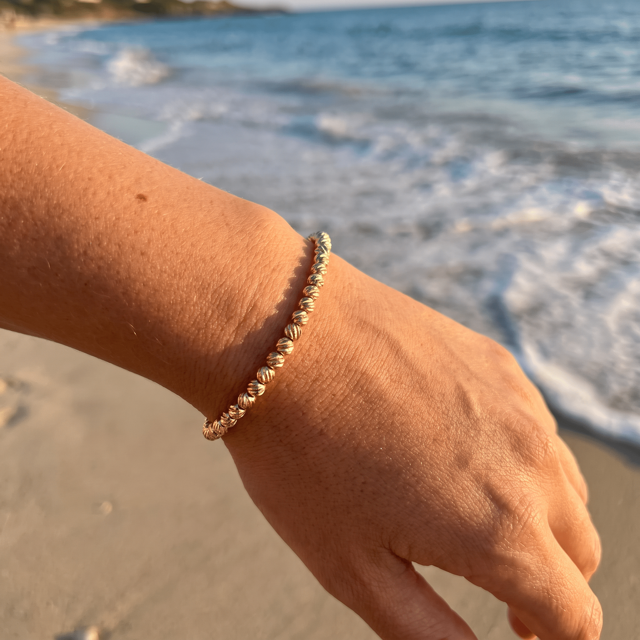 Pulsera Esferas Doradas