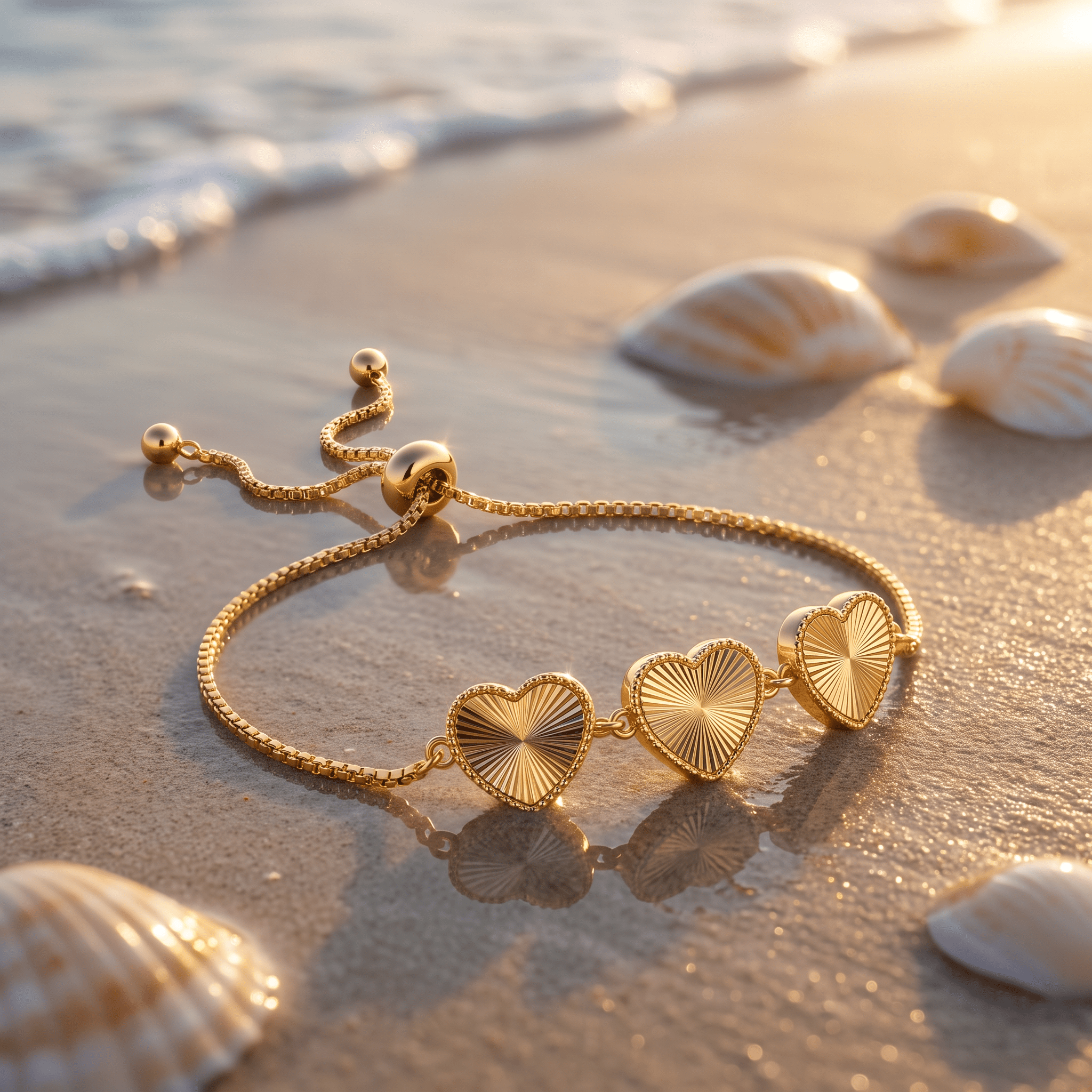 Pulsera Triple Corazón