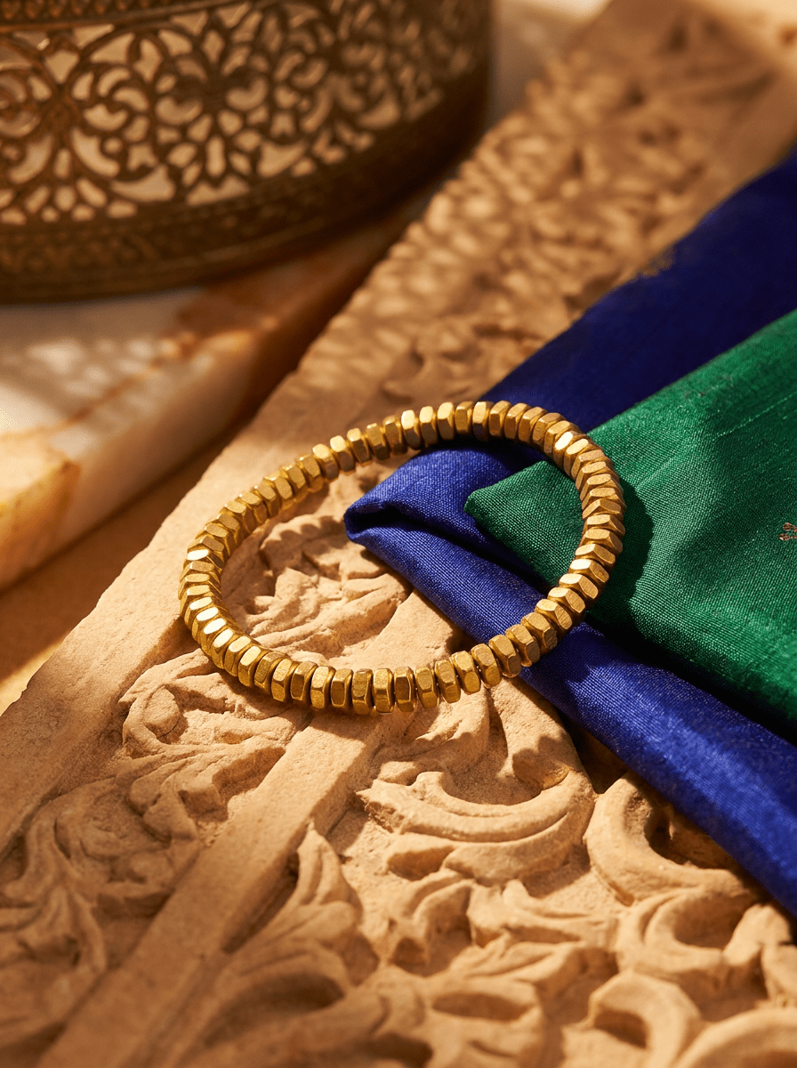 Pulsera Bronce Faceteada Jaipur