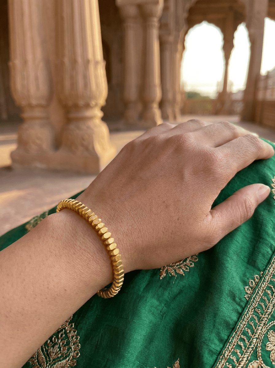 Pulsera Bronce Faceteada Jaipur