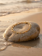 Pulsera Enchapada Oro 18K Link Alargado
