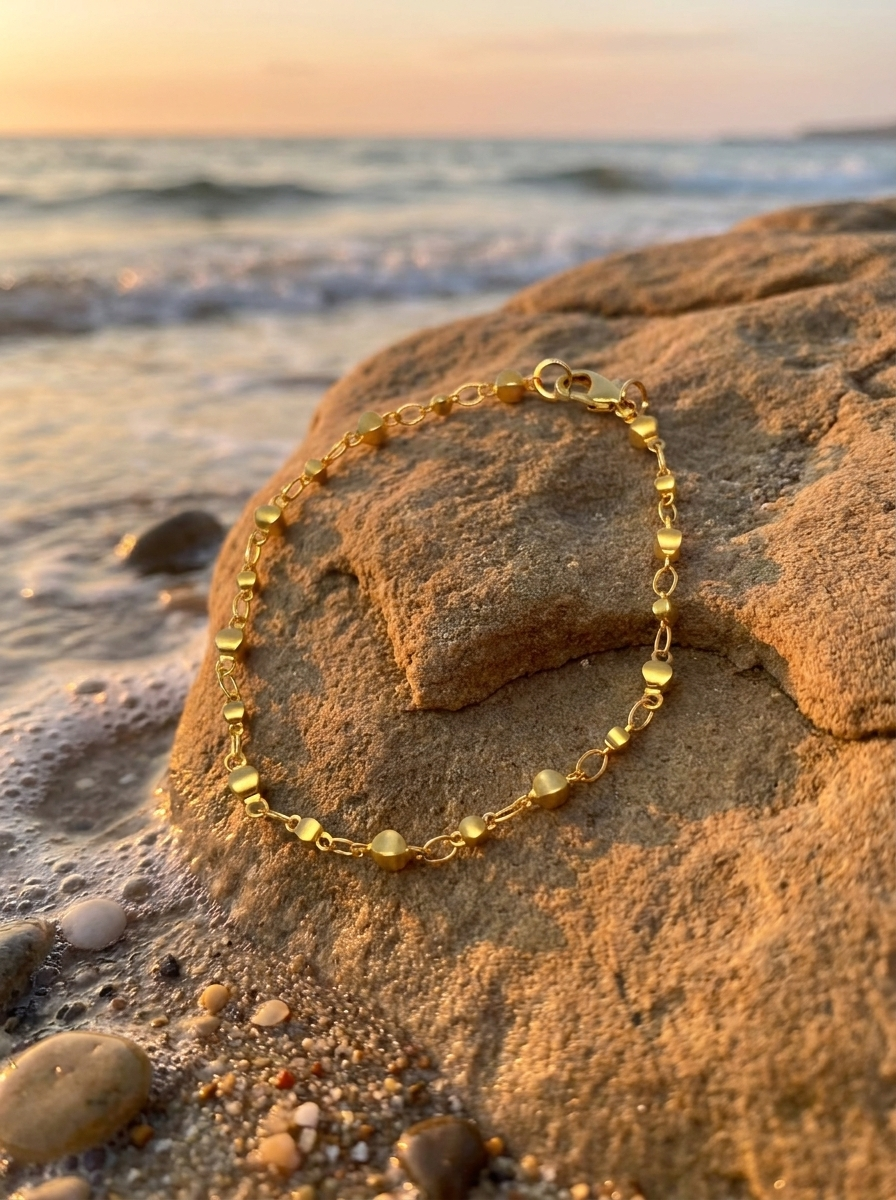 Pulsera Enchapada Oro 18K Bubble Sphere