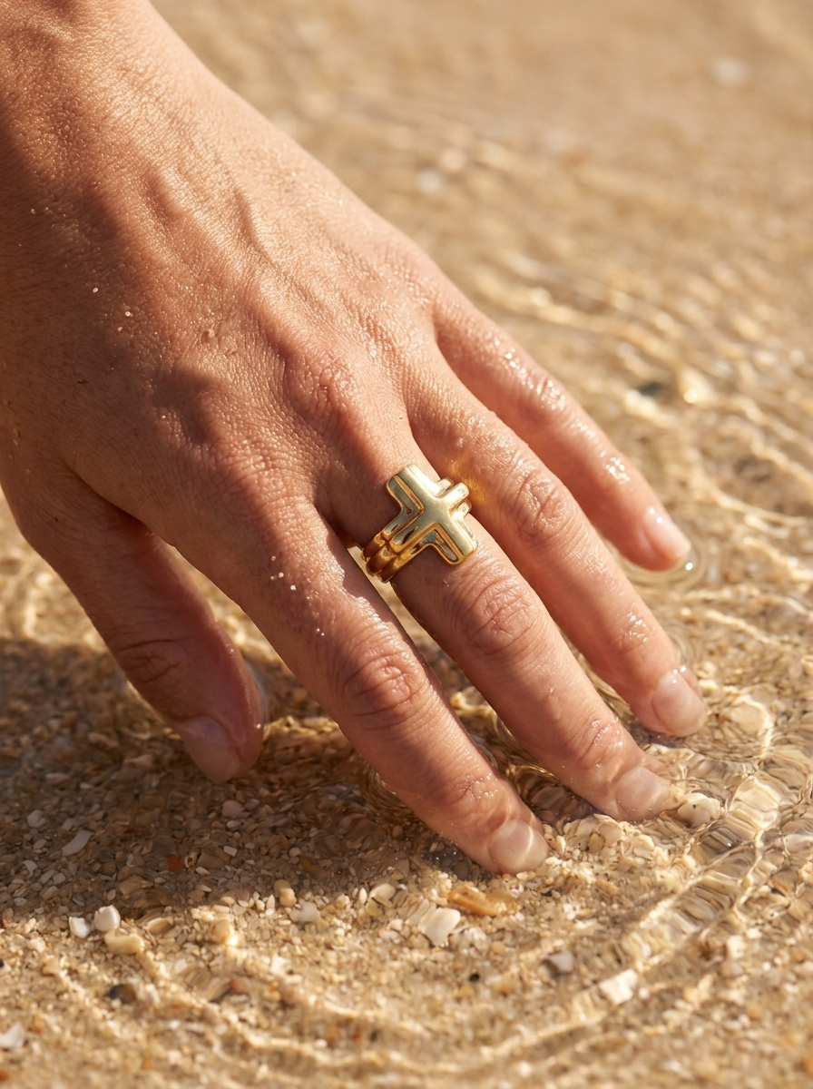 Anillos forma T o cruz, ajustable