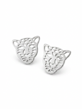 Aros Leopardo plateados